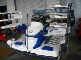 中古田植え機　イセキ6条　PR6GNL　後輪太リム